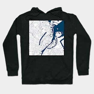 Kopie von Kopie von Kopie von Kopie von Kopie von Kopie von Kopie von Kopie von Kopie von Lisbon map city map poster - modern gift with city map in dark blue Hoodie